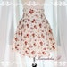 Pretty Season - Mini Skirt Soft Cream With Sweet Floral Print Adorable Skirt