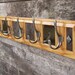 Rustic Birch Wall Coat Rack Slate Stone Mirror Vintage Nickel Coat Hooks