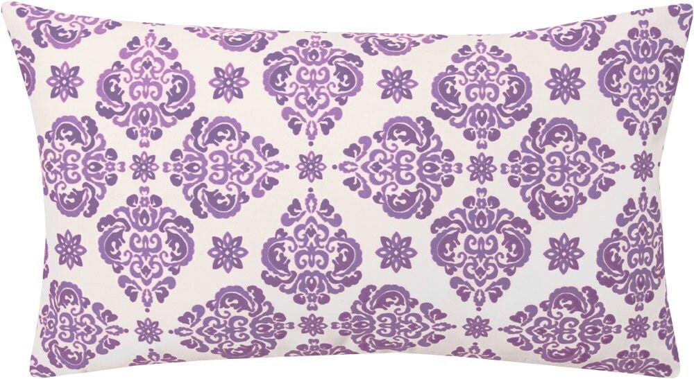 Purple Pillow Cover 12x20 Moroccan Nursery Decorative Throw