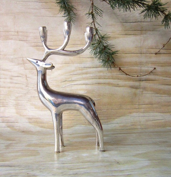 Vintage Deer Candle Holder