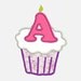 Cupcake Alphabet A-Z...Embroidery Applique Design...Three sizes for multiple hoops...Item1241...INSTANT DOWNLOAD
