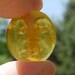 AMBER CELESTIAL Sun or Moon Carved Vintage DESIGNER Cabochon