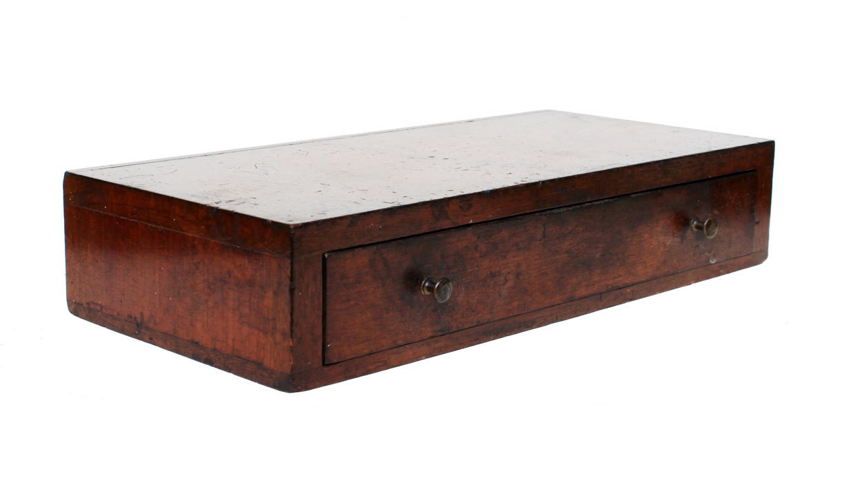 Vintage Single Drawer Wooden Storage Box