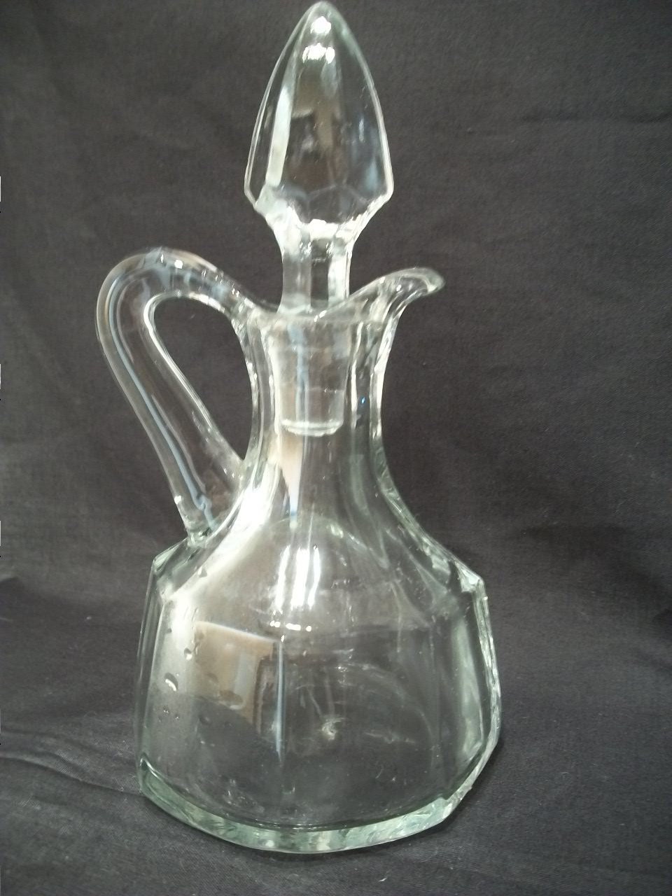 Vintage Glass Oil Or Vinegar Cruet Glass Oil Or By Ginicrafts