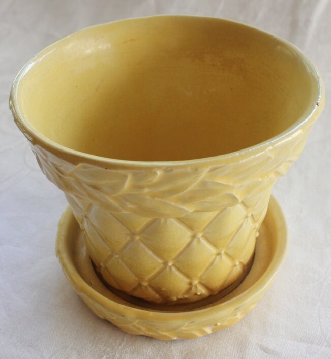 Vintage McCoy Planter Yellow McCoy Windowsill Planter