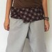 brown swirl print cotton on waist and gray cotton Long Thai fisherman pants,size S-XL,unisex pants