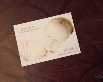 Baby Announcement or Birth Announcement, Lot of 25