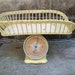 Antique Shabby Chic Wicker Baby Scale