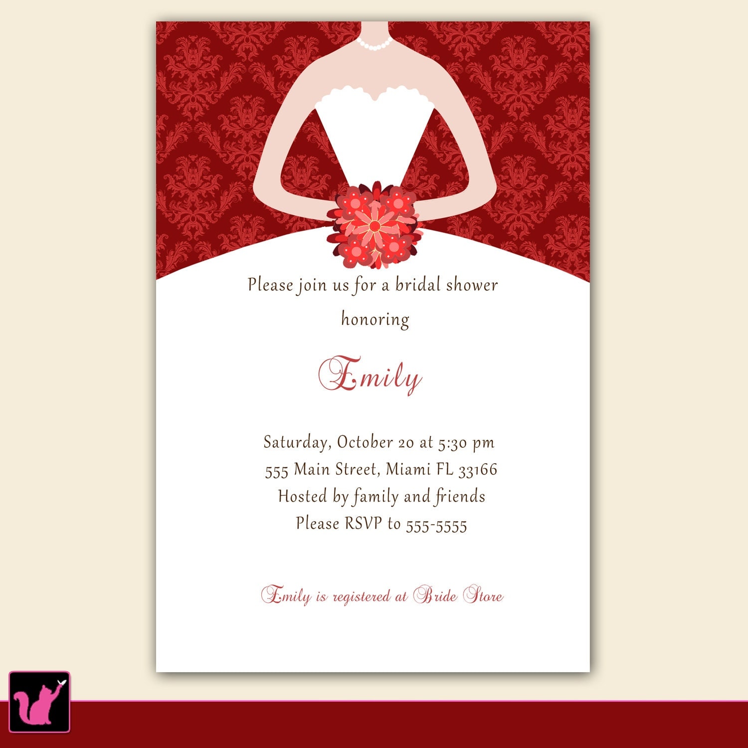 Special Bridal Shower Invitation Cards Printing