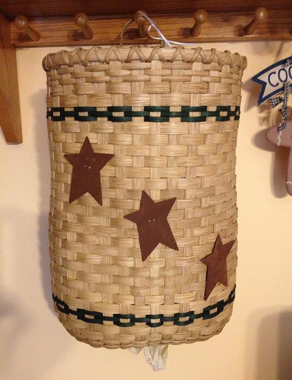 Handmade Large Plastic Bag Holder Basket