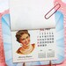 Beauty Salon Decor, Vintage Calendars, Hair Styles, Old Advertising / 1950s / Blue