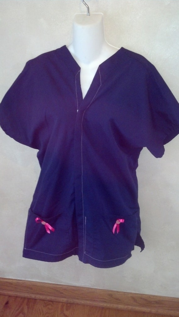 Mastectomy Scrubs post surgery jacket with pockets for drain