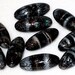 Black & Silver Beads, Focal Beads Swirled Polymer Clay, Hand Made in the USA