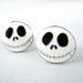 Jack Skellington Nightmare Before Christmas Black and White Skull Cuff Links