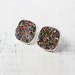Druzy earrings, drusy, sterling silver, sparkly, galaxy, titanium druzy - The Stardust Earrings - Rainbow Edition