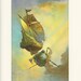 The Galleon, Pirate Air Ship Battles Spaceship In The Sky, Frank Frazetta, Antique Print, USA, 1975