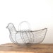 Vintage Farm Wire Metal Chicken Egg Basket / Primitive Harvest