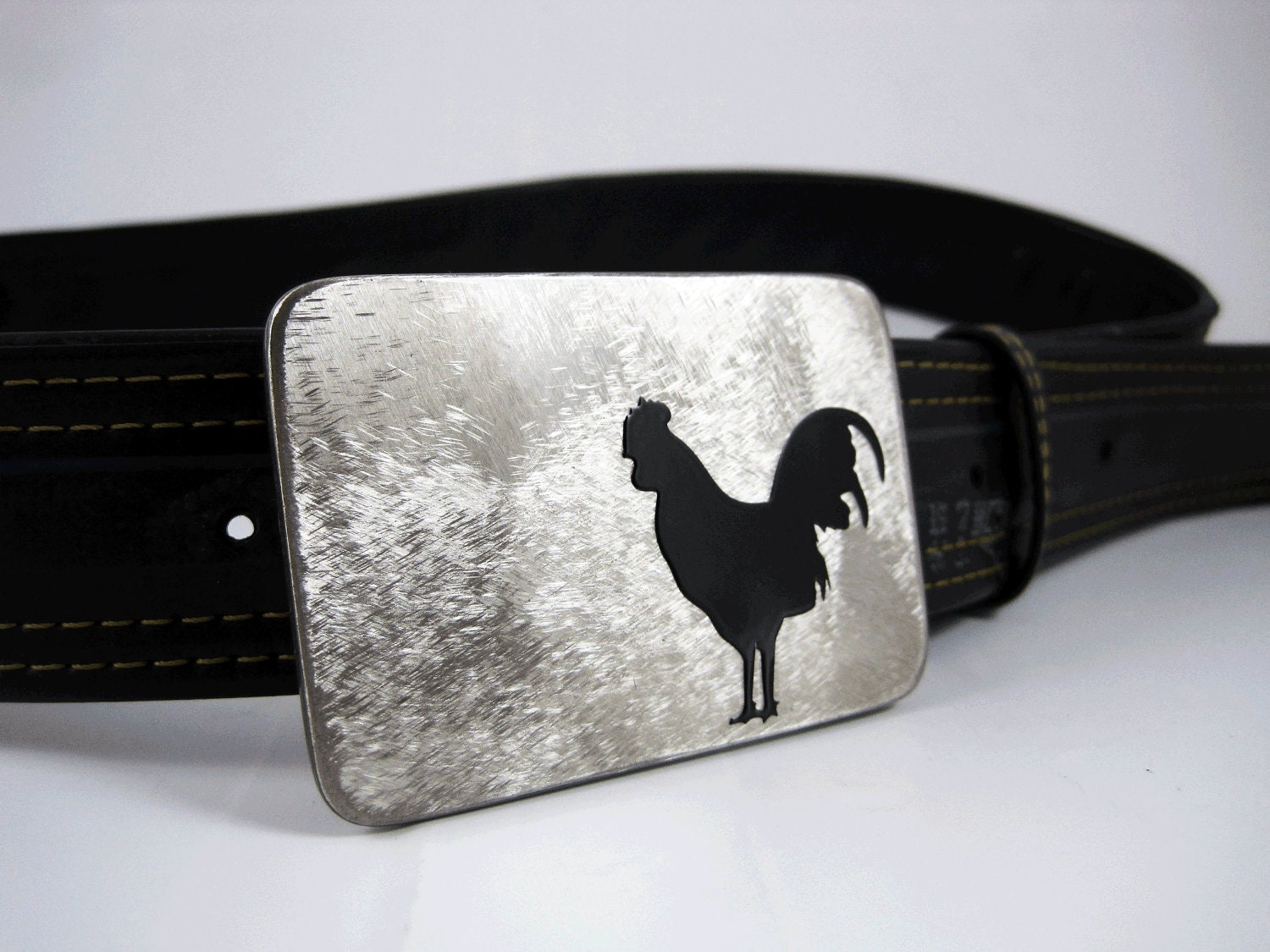 Rooster Belt Buckle Stainless Steel Handmade