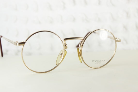 90s Givenchy Glasses 1990's Round Eyeglasses Gold by DIAeyewear