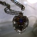 Crystal Heart Perfume Bottle Necklace