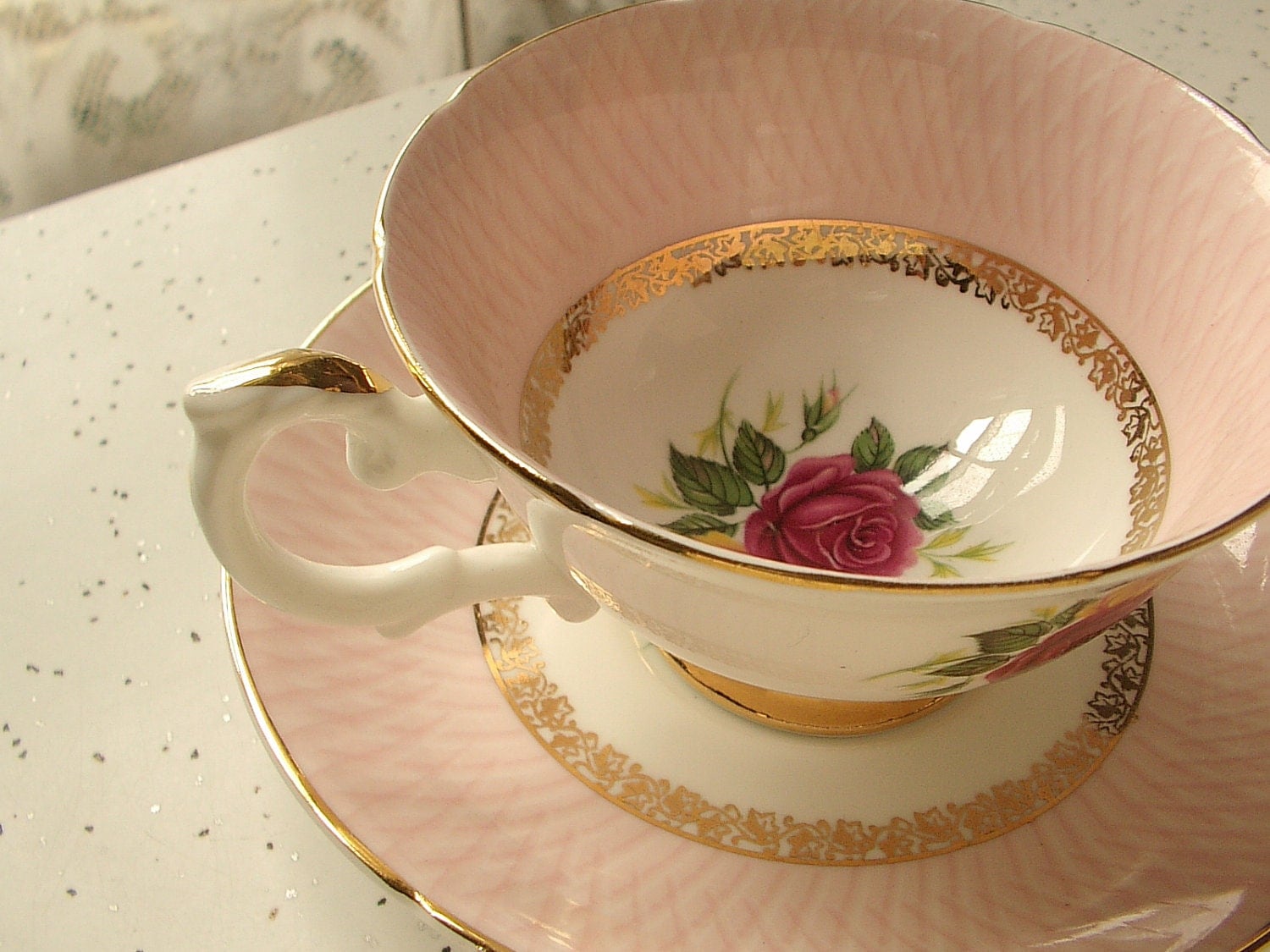 antique English tea cup and saucer set Royal by ShoponSherman