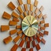 ON HOLD for D. and S., Midcentury Modern Starburst Clock by Seth Thomas, after George Nelson, Sunburst clock, 1960s Grandeur