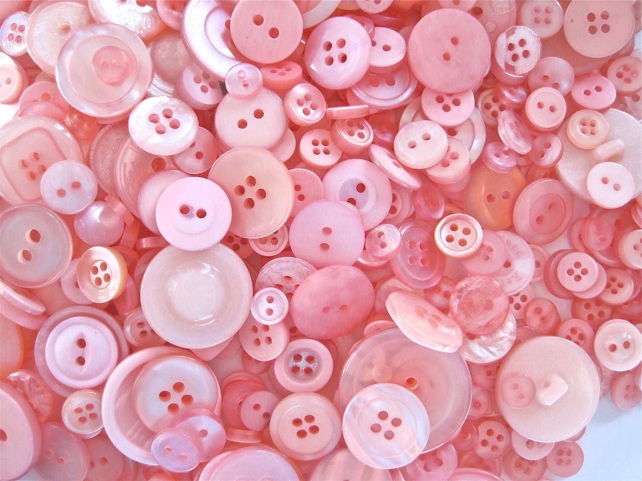 Shades of Pink Buttons Lot of 125 by FireflyCabin on Etsy