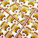 School Bus Blank Notecard Set of 4 with Matching Embellished Envelopes