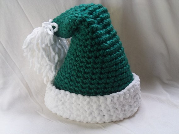 chunky santa clause hat christmas hat teal pine green by chunky santa clause hat christmas hat teal pine green by