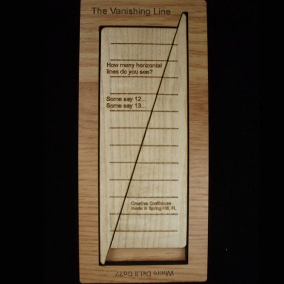 Vanishing Line Wood Math Illusion