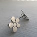 Reserved for sfg- Little Flower posts - hand cut sterling silver metalwork flower earrings