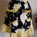 Black and White Floral Apron With Gingham Ruffle