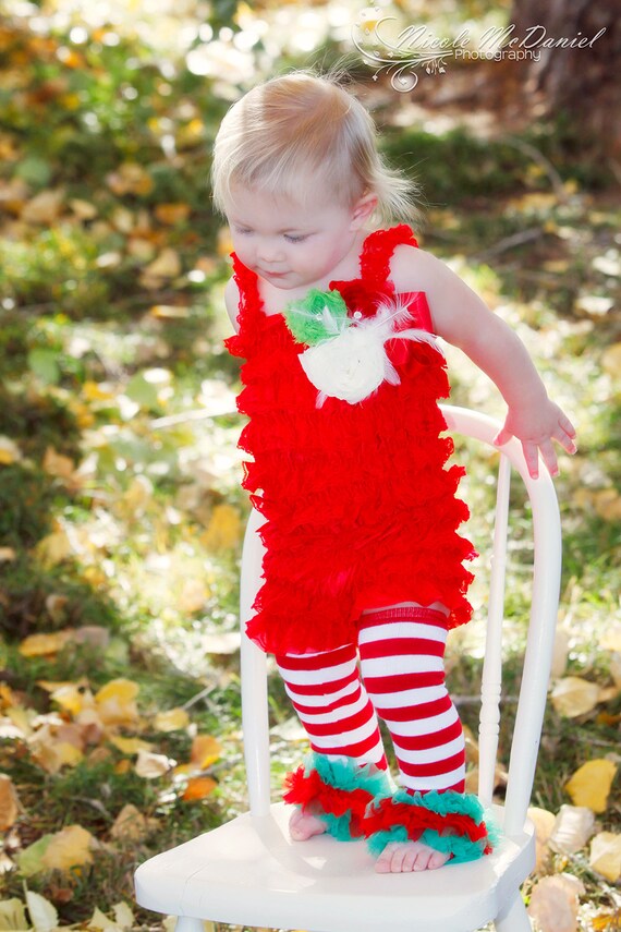 Items similar to Christmas Romper Red Romper Christmas Baby Romper