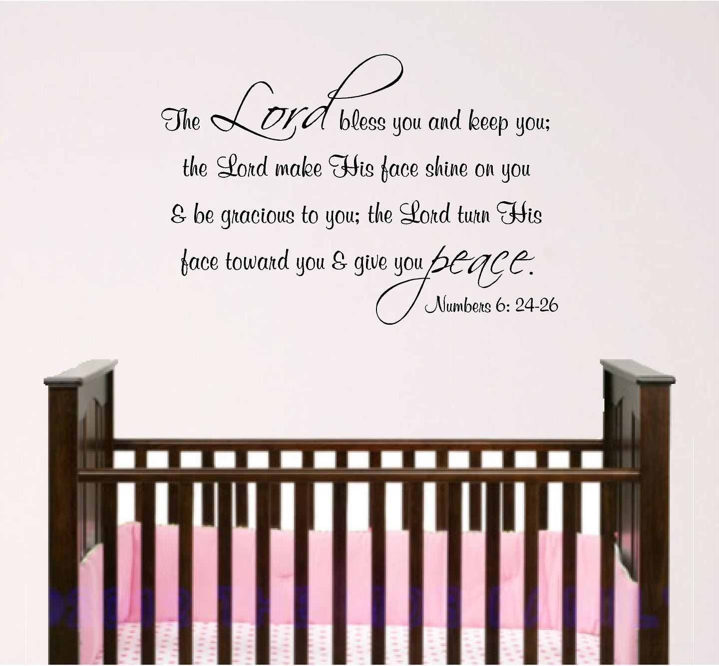 Nursery Bible Verse Wall Art Lord Bless You Baby Room Decal - ðzoom nursery bible verse wall art lord bless you baby room decal - ðzoom