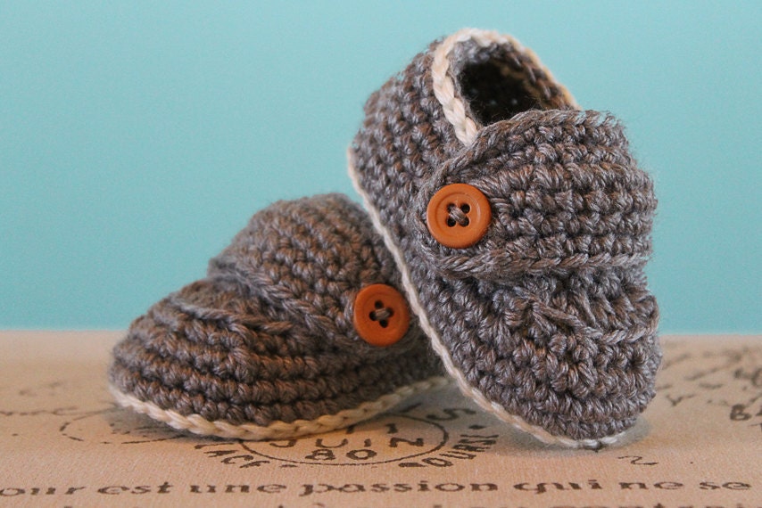 CROCHET PATTERN PDF Crochet Baby Boy Booties by livinginamethyst