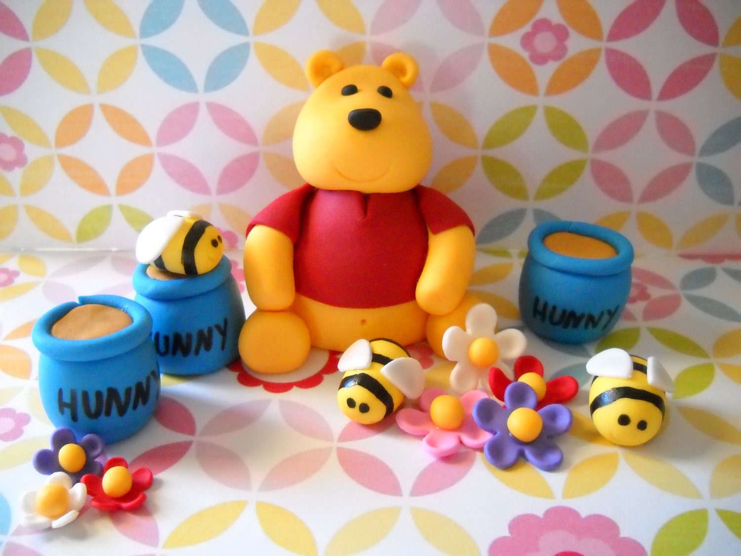 Winnie The Pooh Inspired Edible Cake Topper Set