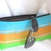 Orange / Blue / Green / Large Zipper Pouch / Upcycled Recycled Mesh Bag / Eco Friendly Bags