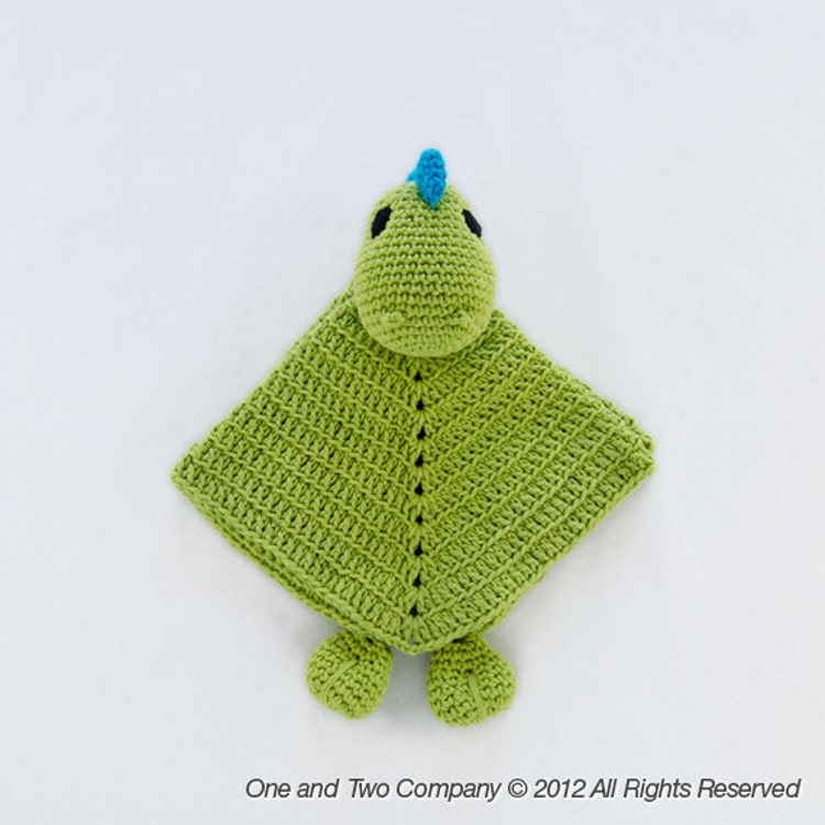 Dino Lovey / Security Blanket PDF Crochet by