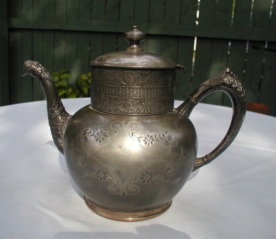 Victorian Quadruple Plate Silver Teapot Webster Bro.New York