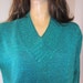 Vintage Diane Von Furstenberg Long Green & Sparkly Sweater Sz Small
