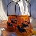 BATS, Bats and more bats - Samhain / Halloween Candle Lanterns (set of 2) LAST ONE - s&h Included