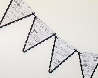 Wedding Words bunting winter love banner photo prop garland decoration pennants