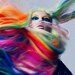 Rainbow Human Hair Extensions, Colored Hair Extension Clip, Hair Wefts, Clip in Hair, Tie Dye Hair Extensions, Festival Hair