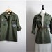 Vintage Patched Army Shirt. Military Jacket. Unisex.