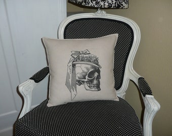 The Victorian Skull Pillow Cover