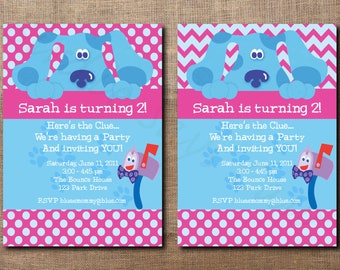 custom printable blues clues birthday invitation