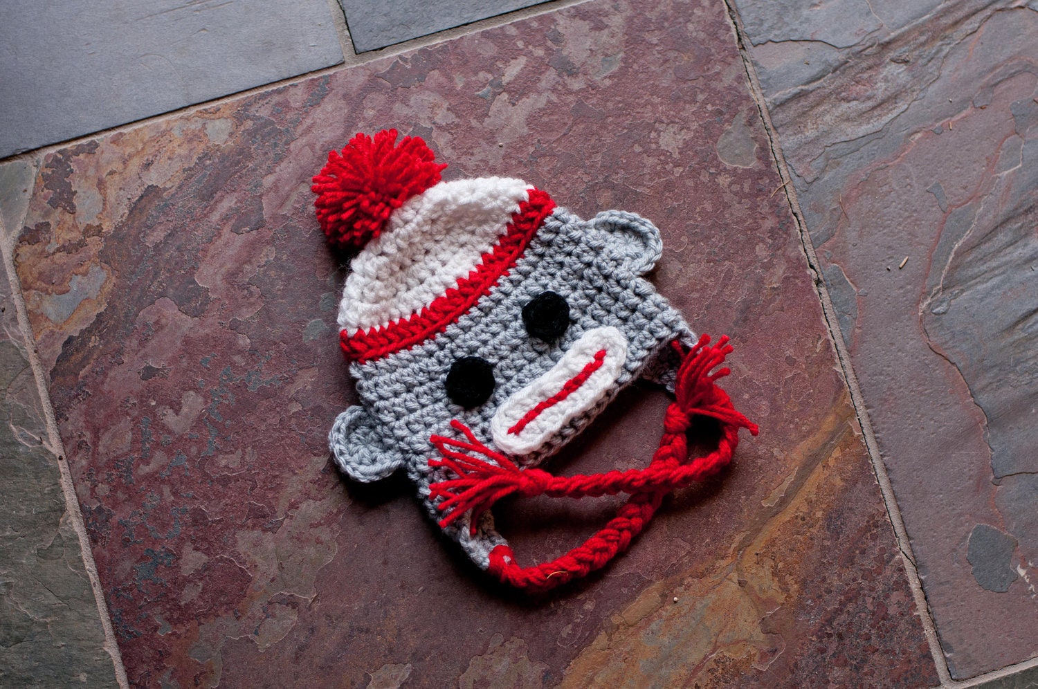 CROCHET PATTERN Sock Monkey Hat by SweetDecemberDesign on Etsy