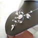 White Rose Bridal Illusion Necklace, Delicate necklace