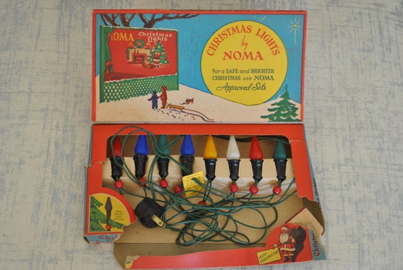 Antique Noma Christmas Lights in Original Box by RetroReaction