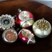 vintage christmas indent balls christmas decor vintage christmas tree ornaments 50s christmas